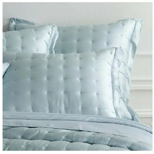 Pine Cone Hill Silken Solid Robin's Egg Blue Puff Sham - Lavender Fields