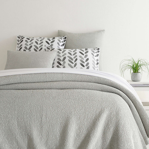 Pine Cone Hill Bubble Dove Grey Matelasse Coverlet in Queen