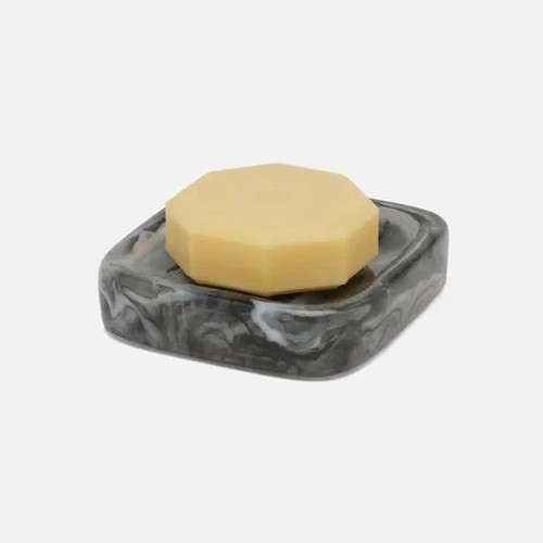 Pigeon & Poodle Abiko Square Soap Dish in Obsidian Pigeon & Poodle