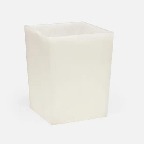 Pigeon & Poodle Abiko Square Wastebasket in Pearl White Pigeon & Poodle