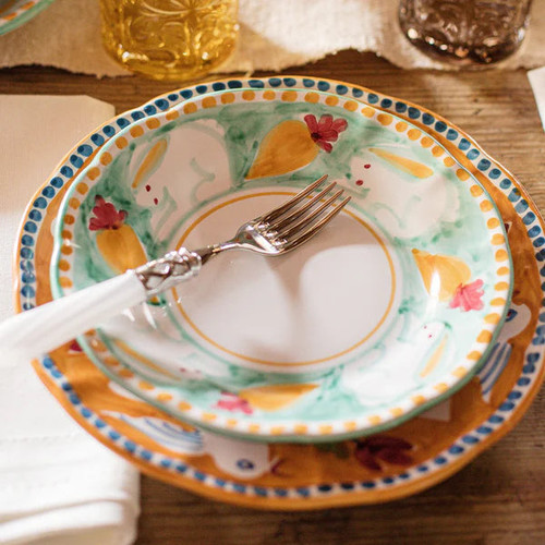 Campagna Coniglio Salad Plate Set of 4 VIETRI