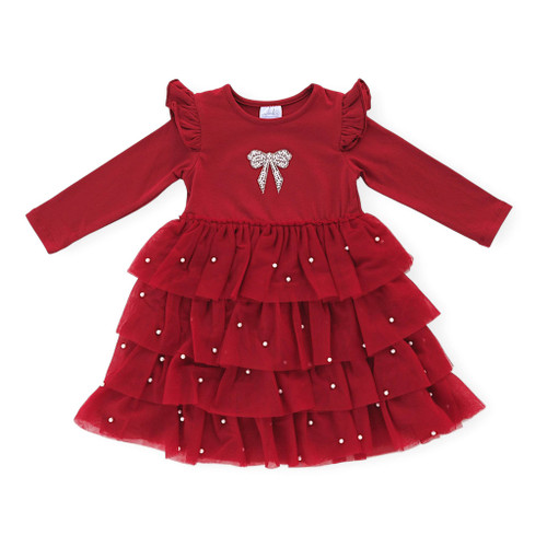 Pearl Long Sleeve Tutu Dress