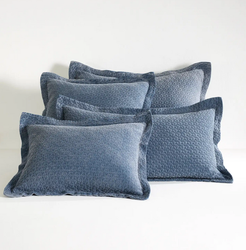 Pine Cone Hill Hawley Matelasse Sham Indigo