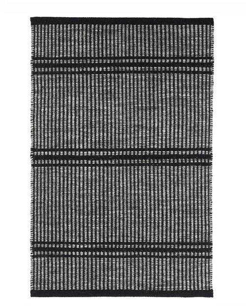 Dash & Albert Malta Black Woven Wool Rug