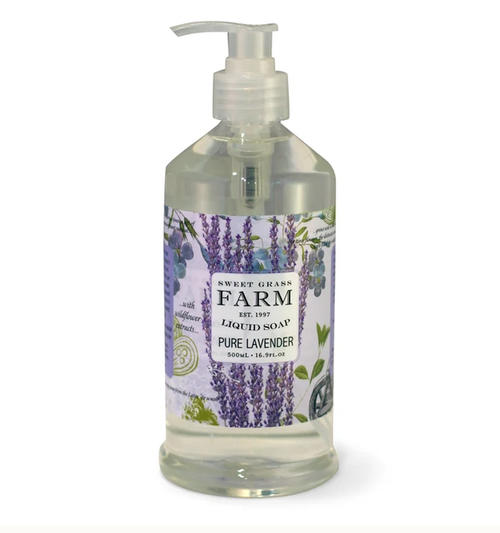 Sweet Grass Farm Lavender Liquid Soap with Wildflower Extracts
