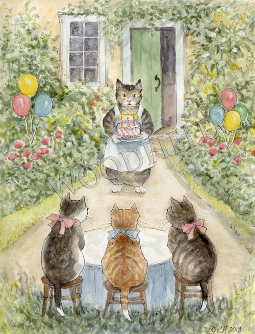 Woodfield Press Kittens' Birthday Notecard