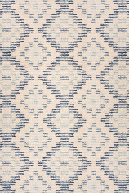 Dash & Albert Diamond Cove Blue Machine Washable Rug
