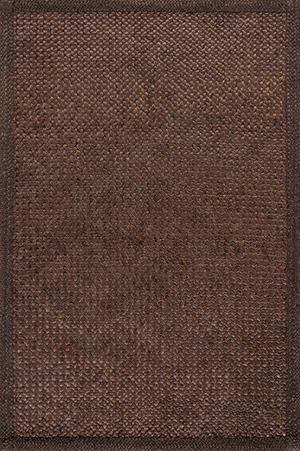 Dash & Albert Thale Textured Handmade Jute Chocolate Brown Rug