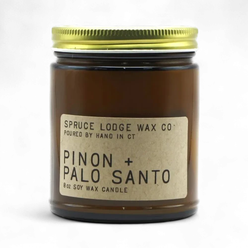 Spruce Lodge Wax Co. Piñon and Palo Santo 8 oz soy candle