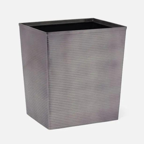 Pigeon & Poodle Adelaide Rectangular Wastebasket in Pewter Brass Pigeon & Poodle