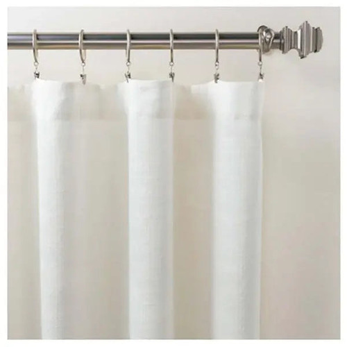 Pine Cone Hill Textured Sheer Dove White Curtain Panel - Lavender Fields