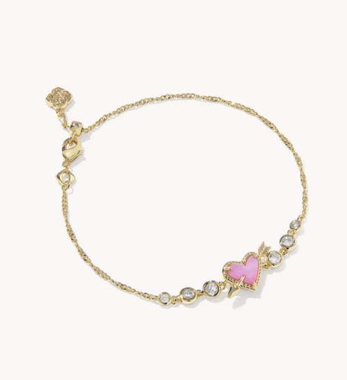 Ari Heart Arrow Gold Tennis Bracelet