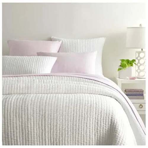 Pine Cone Hill Lana Voile White Quilt - Lavender Fields