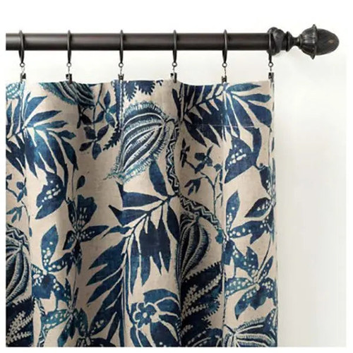 Pine Cone Hill Antigua Linen Curtain Panel - Lavender Fields