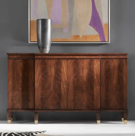Modern History Walnut Breakfront Cabinet Modern History