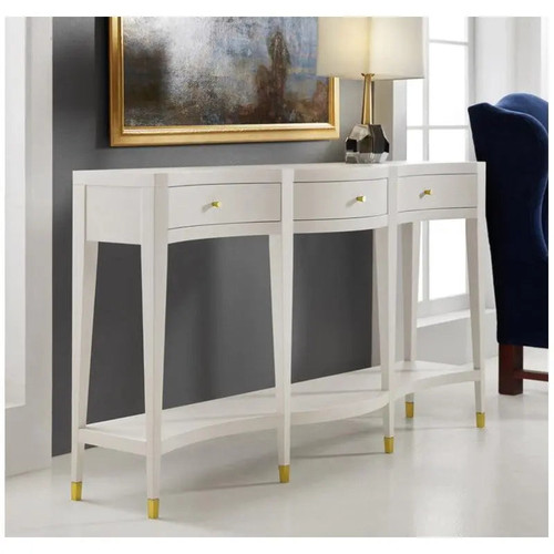 Modern History Serpentine Console-White Linen