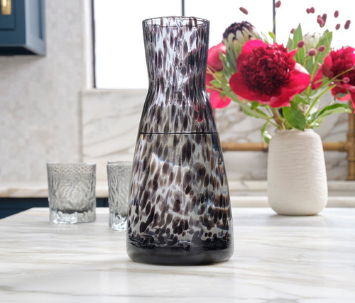 Blue Pheasant Alaia Leopard Carafe Blue Pheasant