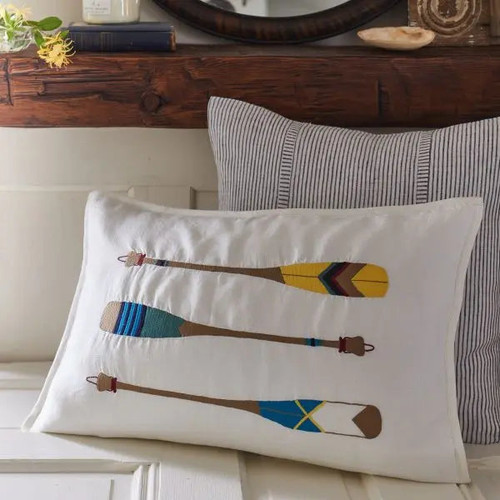 Taylor Linens Paddle Embroidered Pillow Taylor Linens