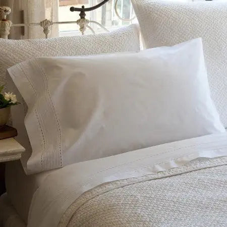 Taylor Linens Tailored Pinefore White King Pillowcase Set