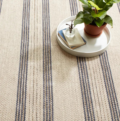 Dash & Albert Cielo Stripe Handwoven Cotton Rug - Lavender Fields