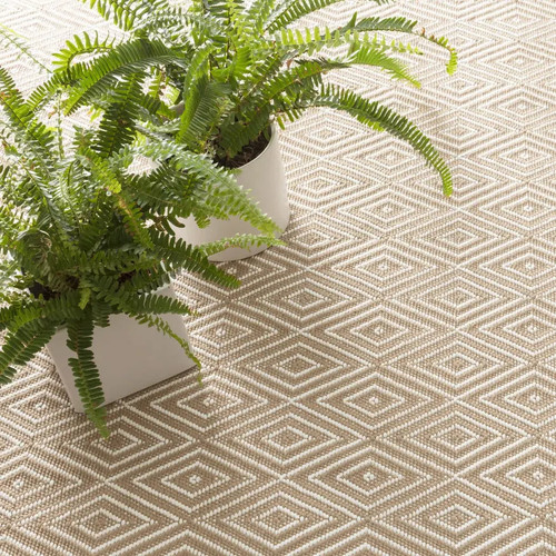 Dash & Albert Diamond Khaki/White Indoor/Outdoor Rug Dash and Albert