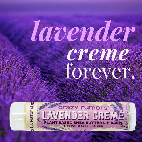 All Natural, Vegan Lavender Creme Lip Balm Crazy Rumors