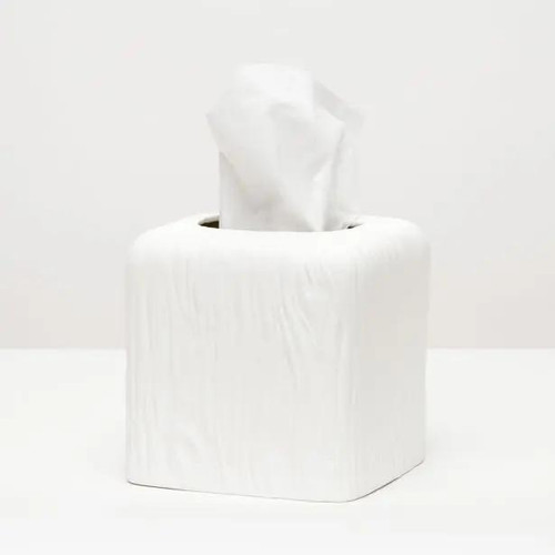Pigeon & Poodle Burma White Porcelain Tissue Box Pigeon & Poodle
