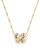 Kendra Scott Haley Bow Gold Short Pendant Necklace in Blush