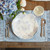 Arte Italica Blue Velvet Rectangle Placemat with Ruffle - Set of 4