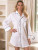 Jacaranda Living Ally White Cotton Nightshirt with Navy Piping