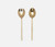 Blue Pheasant Gwen Polished Gold 2-Piece Serving Flatware - Lavender Fields