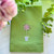 Pink Topiary Tri-Fold Napkin in Citron Set of 4