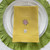 Pink Topiary Tri-Fold Napkin in Citron Set of 4