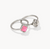 Kendra Scott Mallory Rose Silver Ring Set Size 7