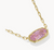 Elisa Luxe Gold Short Pendant Necklace Light Pink CZ