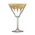Arte Italica Vetro Gold Martini Glass