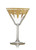 Vetro Gold Martini Glass