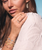 Adriana Scallop Frame Gold Sky Blue Iridescent Abalone Delicate Chain Bracelet