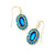 Lee Crystal Frame Drop Earrings in Sea Blue Illusion