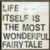 Sugarboo Designs Life Itself is the Most Wonderful Fairytale Art Print (Grey Wood) 24" x 24"