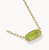 Elisa Luxe Gold Short Pendant Necklace Light Green CZ