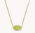 Elisa Luxe Gold Short Pendant Necklace Light Green CZ