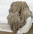Linen Salvage Luxe Isabella Tatter Velvet Ruffle Throw - Natural Linen Salvage Luxe