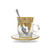 Arte Italica Vetro Gold Cup & Saucer, with Spoon