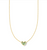 Kendra Scott Holland Gold Heart Short Pendant Necklace in Green Crystal Kendra Scott