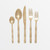 Blue Pheasant Liliana Flatware Set in Polished Gold Stainless Steel Blue Pheasant