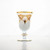 Rialto Borghese White with Gold Water/Wine Glass Arte Italica