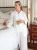 Luna White Cotton Pajamas