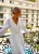 Bathrobe - White Cotton, Long Sleeve