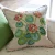 Primevère Fuchsia Embroidered Decorative Pillow